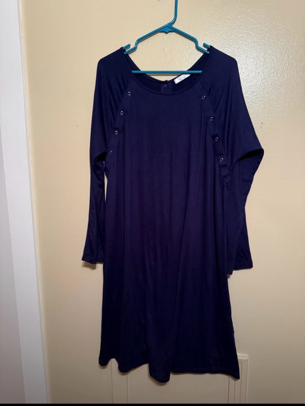 Women's Navy Long Sleeve hospital gown